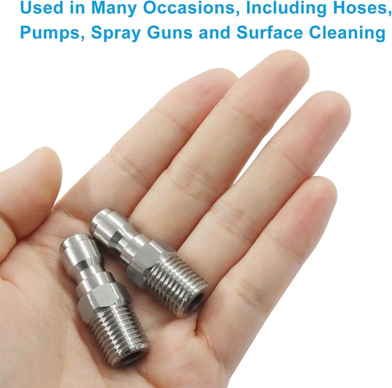 SOVNSG 3 Pcs Pressure Washer Coupler, Quick Connect Plug Male NPT Fitting, Durable Plug for Outdoor Cleaning/Homeowners - Image 5